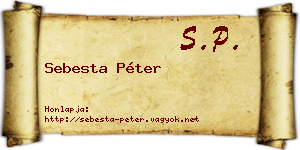 Sebesta Péter névjegykártya