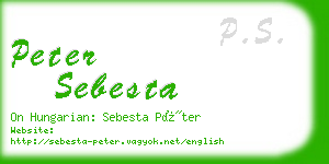 peter sebesta business card